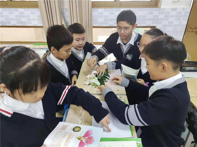 生物展示課上學生小組合作探究.jpg